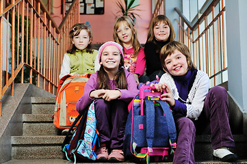 Image showing happy children group in school