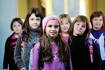 Image showing happy children group in school