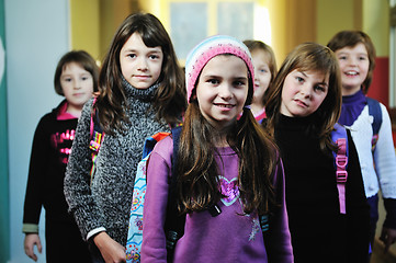 Image showing happy children group in school