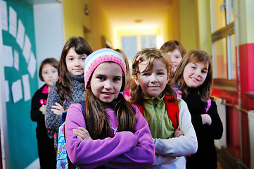 Image showing happy children group in school