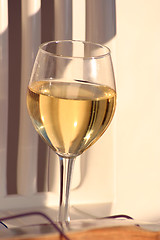 Image showing relax with a glass off wine