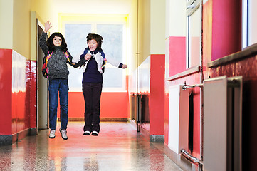 Image showing happy children group in school