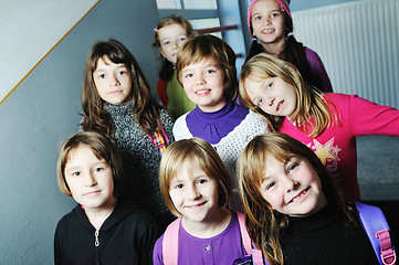 Image showing happy children group in school