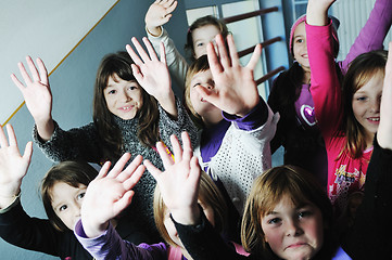 Image showing happy children group in school