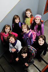 Image showing happy children group in school