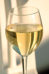 Image showing relax with a glass off wine