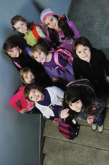 Image showing happy children group in school