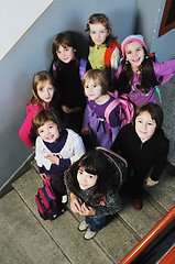 Image showing happy children group in school