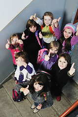 Image showing happy children group in school