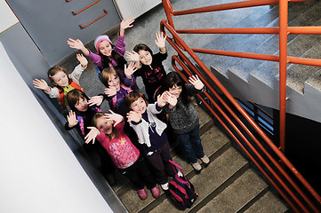 Image showing happy children group in school