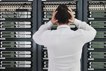 Image showing system fail situation in network server room