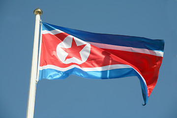 Image showing North Korean flag