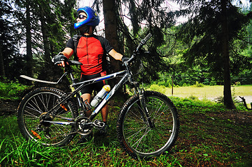 Image showing  mount bike man outdoor