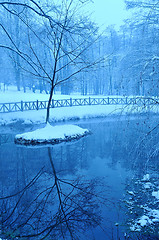 Image showing early mornig at beutiful winter day 