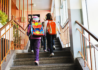 Image showing happy children group in school