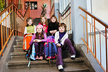 Image showing happy children group in school