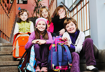 Image showing happy children group in school