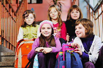 Image showing happy children group in school