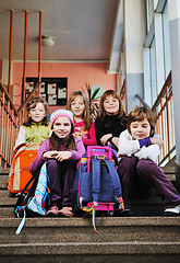 Image showing happy children group in school