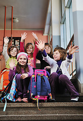 Image showing happy children group in school