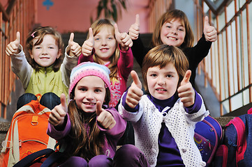 Image showing happy children group in school