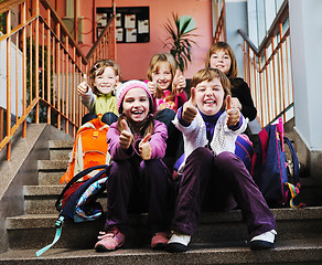 Image showing happy children group in school