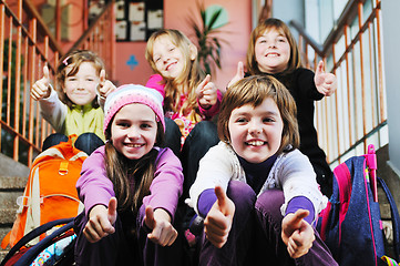 Image showing happy children group in school