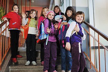 Image showing happy children group in school