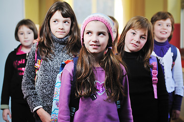 Image showing happy children group in school