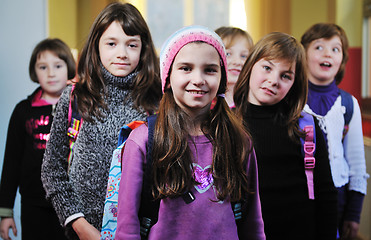 Image showing happy children group in school