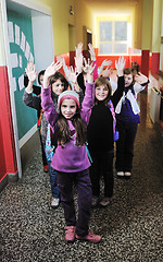 Image showing happy children group in school