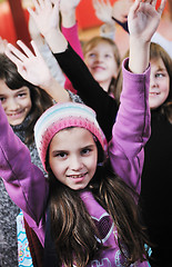 Image showing happy children group in school