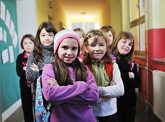 Image showing happy children group in school