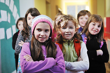 Image showing happy children group in school