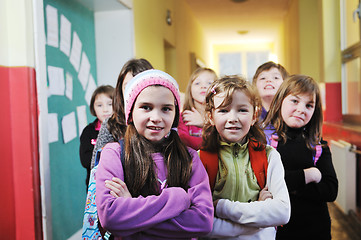 Image showing happy children group in school