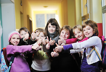 Image showing happy children group in school