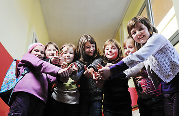 Image showing happy children group in school