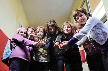 Image showing happy children group in school