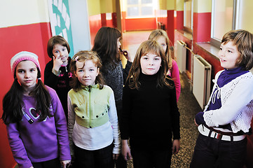 Image showing happy children group in school