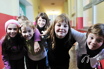 Image showing happy children group in school