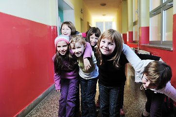 Image showing happy children group in school