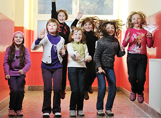 Image showing happy children group in school