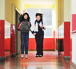 Image showing happy children group in school