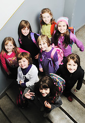 Image showing happy children group in school