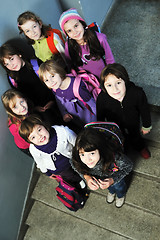 Image showing happy children group in school