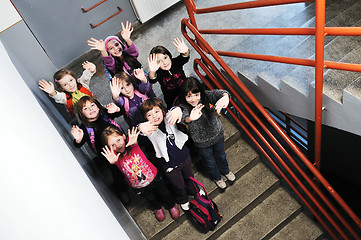 Image showing happy children group in school