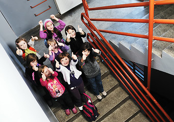 Image showing happy children group in school