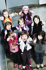 Image showing happy children group in school