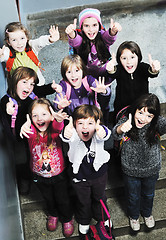 Image showing happy children group in school