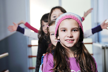 Image showing happy children group in school